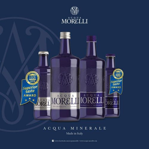Acqua Morelli forrásvíz 250ml szénsavas egyedi üveg palackban