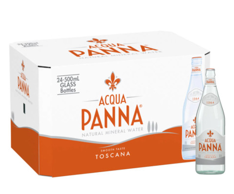 Acqua Panna 0,5l mentes ásványvíz üvegben (visszaváltható, Betéti díjas +50.-Ft )