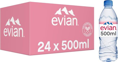 Evian 0,5l mentes ásványvíz PET palackban (visszaváltható, Betéti díjas +50.-Ft )