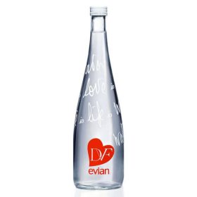   Evian Diane von Furstenberg 2013 mentes ásványvíz ÜVEG palackban LIMITED EDITION