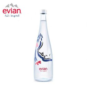   Evian Ines Longevial 2018 mentes ásványvíz ÜVEG palackban LIMITED EDITION
