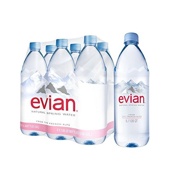 Evian 1l mentes ásványvíz PET palackban