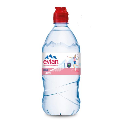 Evian SPORT 0,75l  mentes ásványvíz PET palackban (visszaváltható, Betéti díjas +50.-Ft)