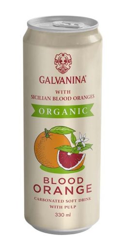 Galvanina 0,33l organic Sicilian bllod orange carbonated soft drink with pulp