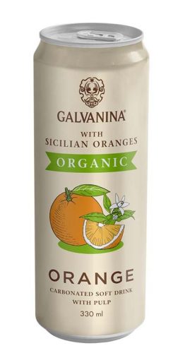 Galvanina 0,33l ORGANIC Siciliai narancs ízű szénsavas ital dobozban