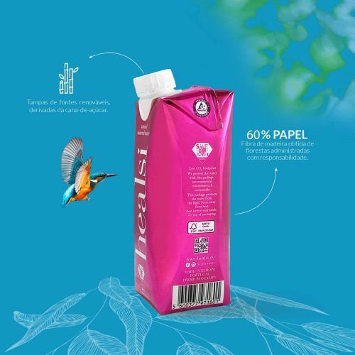 Healsi Forrásvíz mentes -Spring water 0,25l Tetra Pack pink