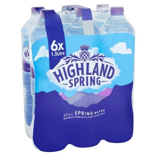 Highland spring water 1,5l mentes forrásvíz PET palackban