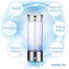 Hidrogénvízkészítő üvegpalack (hordozható) SPE/PEM technológia 350ml