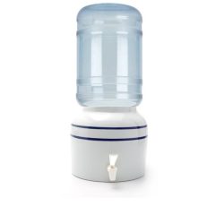 Ceramic Dispenser (white+blue line) HANDMADE