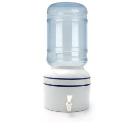 Ceramic Dispenser (white+blue line) HANDMADE