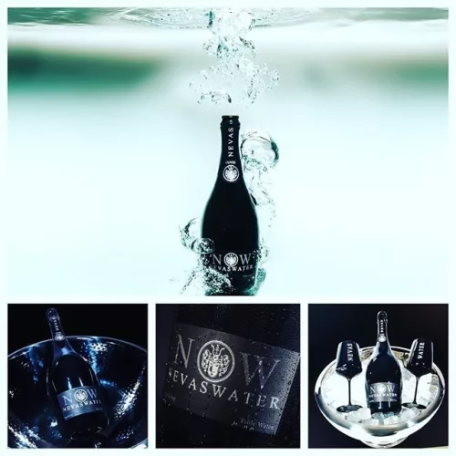 Nevas Water- Premium Cuvée Water 0,75l LUXUS sparkling water in glass