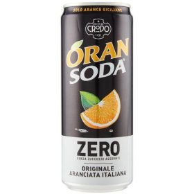   Oran SODA Zero 0,33l narancsos ízű szénsavas ízesített ásványvíz SLIM alu dobozban (visszaváltható, Betéti díjas +50.-Ft )