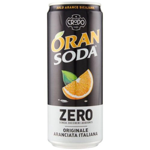 Oran SODA Zero 0,33l narancsos ízű szénsavas ízesített ásványvíz SLIM alu dobozban
