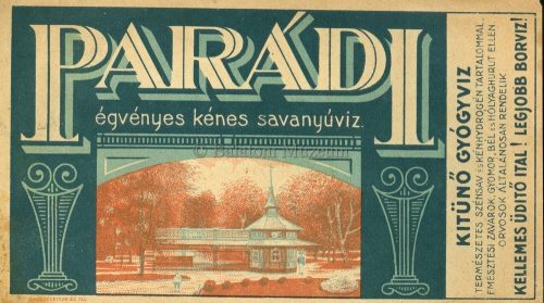 PARÁDI kénes gyógyvíz 0,7l (visszaváltható, Betéti díjas +50.-Ft )