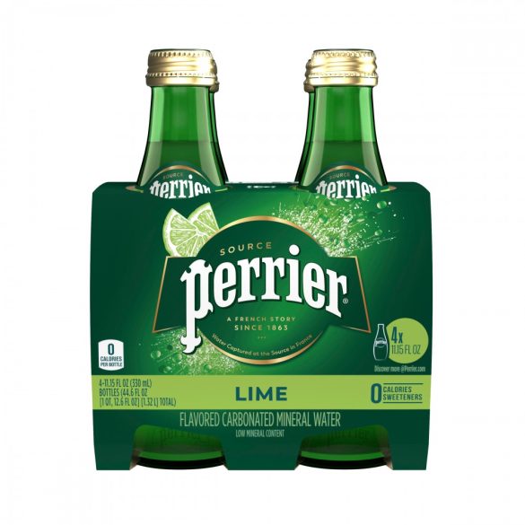 Perrier 0,33l zöld citromos szénsavas ásványviz üvegben