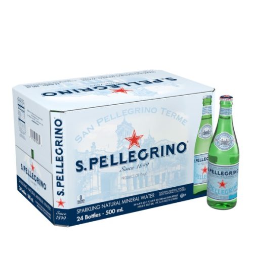 San Pellegrino 0,5l szénsavas ásványvíz üvegben (visszaváltható, Betéti díjas +50.-Ft)