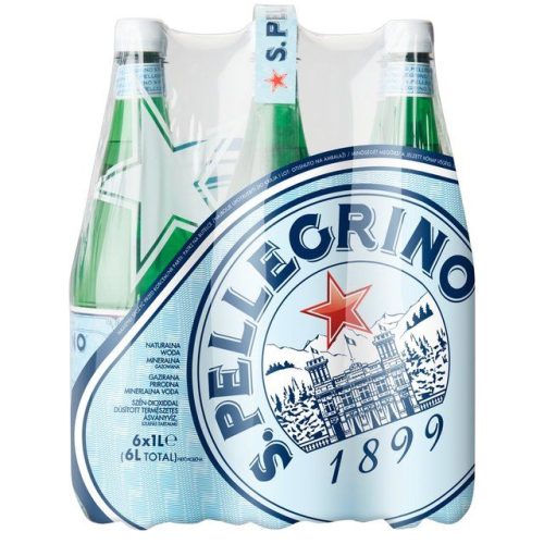 San Pellegrino 1l szénsavas ásványvíz PET palackban (DRS visszaváltható, Betéti díjas +50.-Ft)