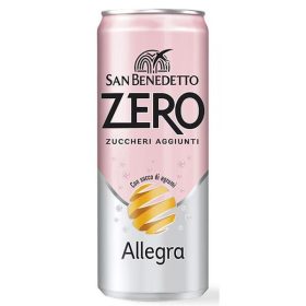   San Benedetto Allegra ZERO 0,33 narancs ízű szénsavas forrásvíz SLIM alu dobozban(visszaváltható, Betéti díjas +50.-Ft)