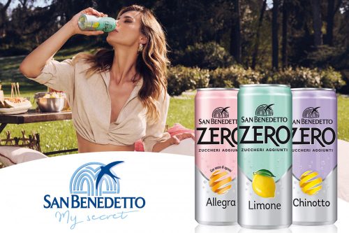 San Benedetto Allegra ZERO 0,33 narancs ízű szénsavas forrásvíz SLIM alu dobozban(visszaváltható, Betéti díjas +50.-Ft)