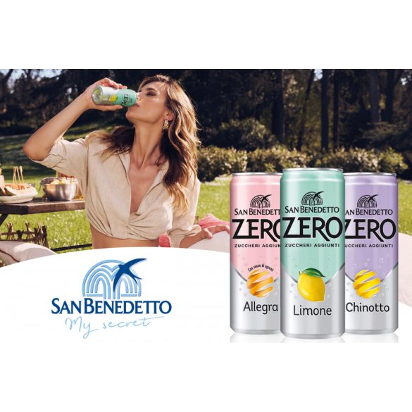San Benedetto Limone ZERO 0,33l sparkling spring water SLIM box