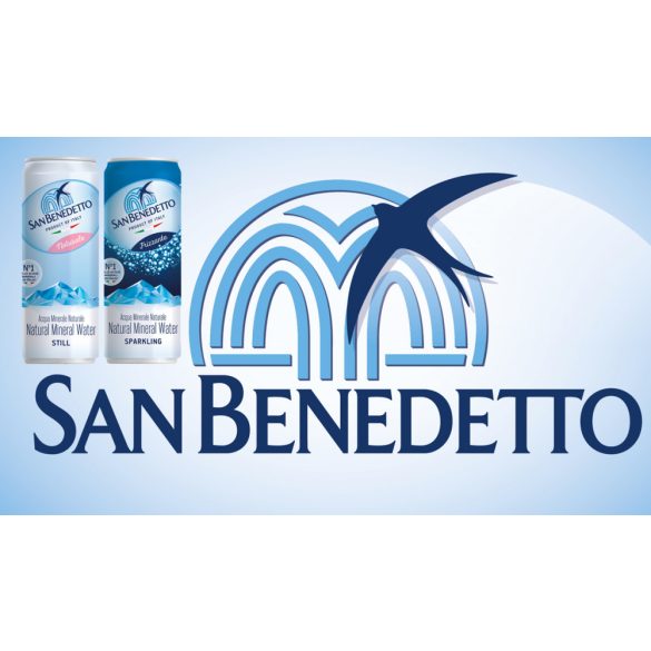 San Benedetto 0,33l szénsavas forrásvíz SLIM alu dobozban