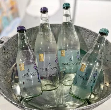 Three Bays 0,33l mentes ásványvíz üveg palackban