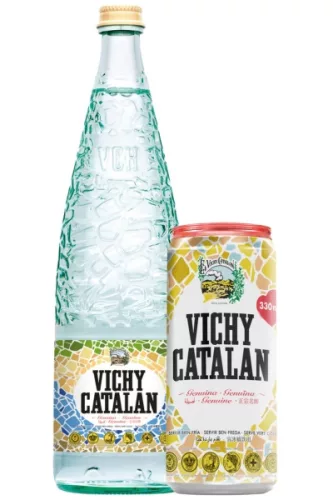 Vichy Catalan mineral water 1l sparkling in glass
