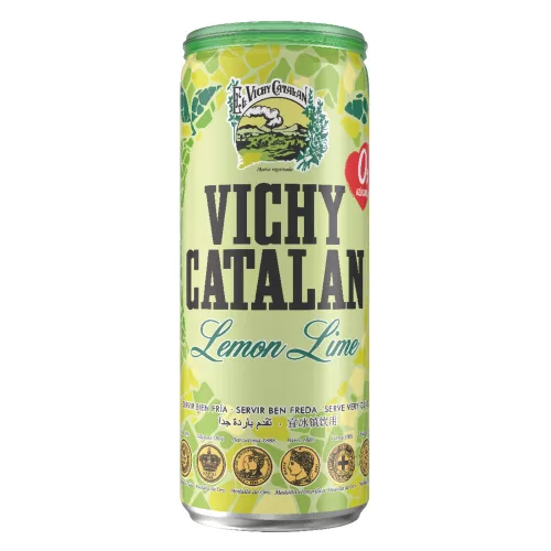 Vichy Catalan szénsavas citrom-lime ízesítésű ásványvíz 0.33l aludobozban (visszaváltható, Betéti díjas +50.-Ft)