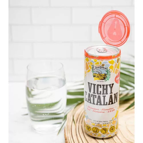 Vichy Catalan mineral water 1l sparkling in glass