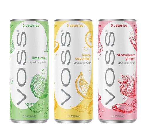 Voss 0.33l lime-menta ízesítésű szénsavas ásványvíz alu dobozban