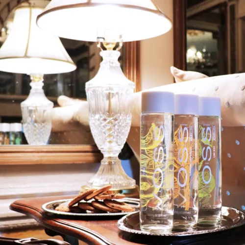 Voss lime mint mineral water 0.375l sparkling in glass