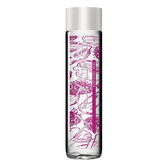 Voss rasberry rose mineral water 0.375l sparkling in glass