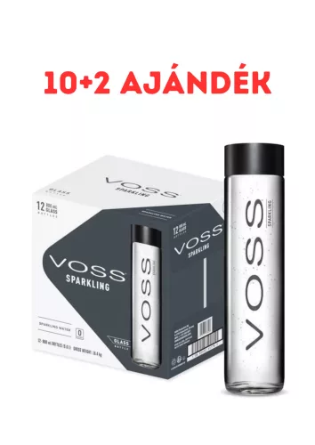 Voss mineral water 0.8l sparkling in glass