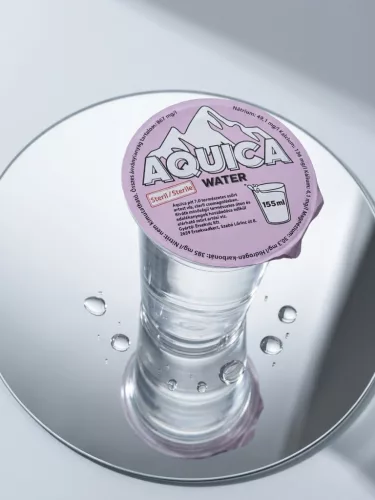 Aquica 155ml poharas mentes víz
