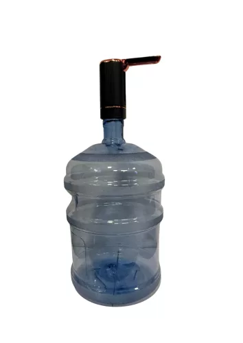 Elektromos pumpa fekete+rose goold hordozható (USB) 19l ballonhoz beépített akkuval és behajtható kifolyóval