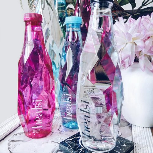 Healsi Water Diamond Bottle Blue 1l mentes ásványvíz PET palackban
