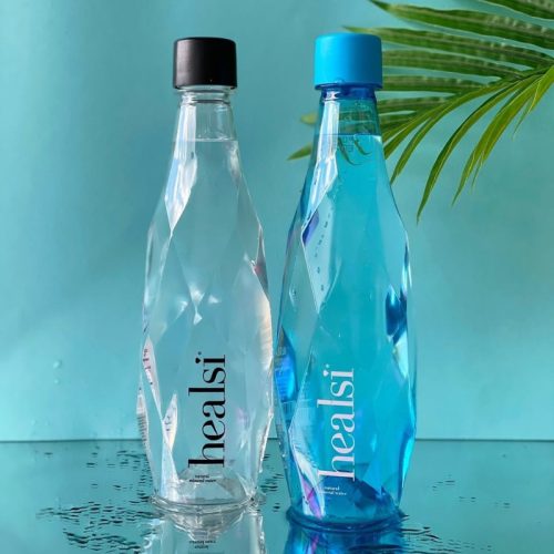 Healsi Water Diamond Bottle Blue 1l mentes ásványvíz PET palackban