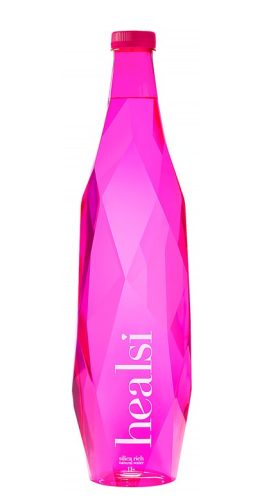 Healsi Mineral Water Diamond Bottle Pink 1l still in PET bottle