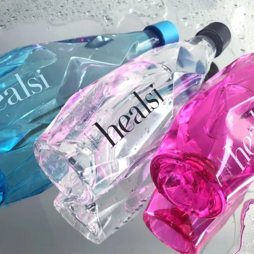 Healsi Mineral Water Diamond Bottle Pink 1l still in PET bottle