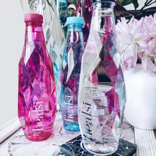 Healsi Mineral Water Diamond Bottle Pink 1l still in PET bottle