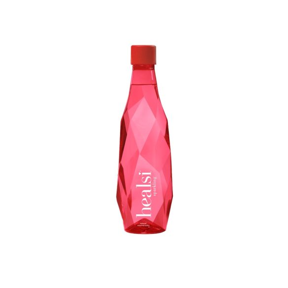 Healsi Mineral Water Diamond Bottle Red 0,5l sparkling in PET bottle