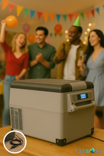 Mobil Hűtőláda 35l bérlés (10 napra) otthonra, autóba, utazáshoz, kerti partyra