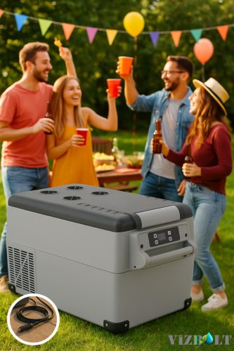 Mobil Hűtőláda 35l bérlés (10 napra) otthonra, autóba, utazáshoz, kerti partyra