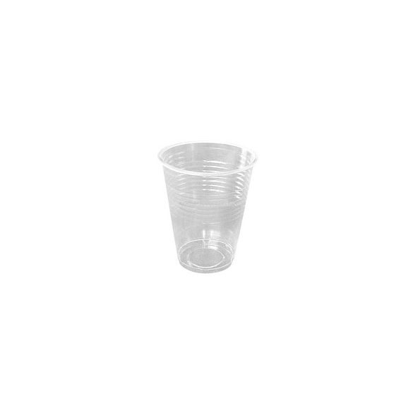Műanyag pohár 2dl 100db/cs átlátszó
