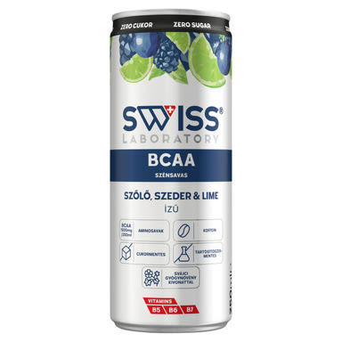 SWISS BCAA ZERO VITAMIN ITAL 250ML szénsavas (visszaváltható, Betéti díjas +50.-Ft)
